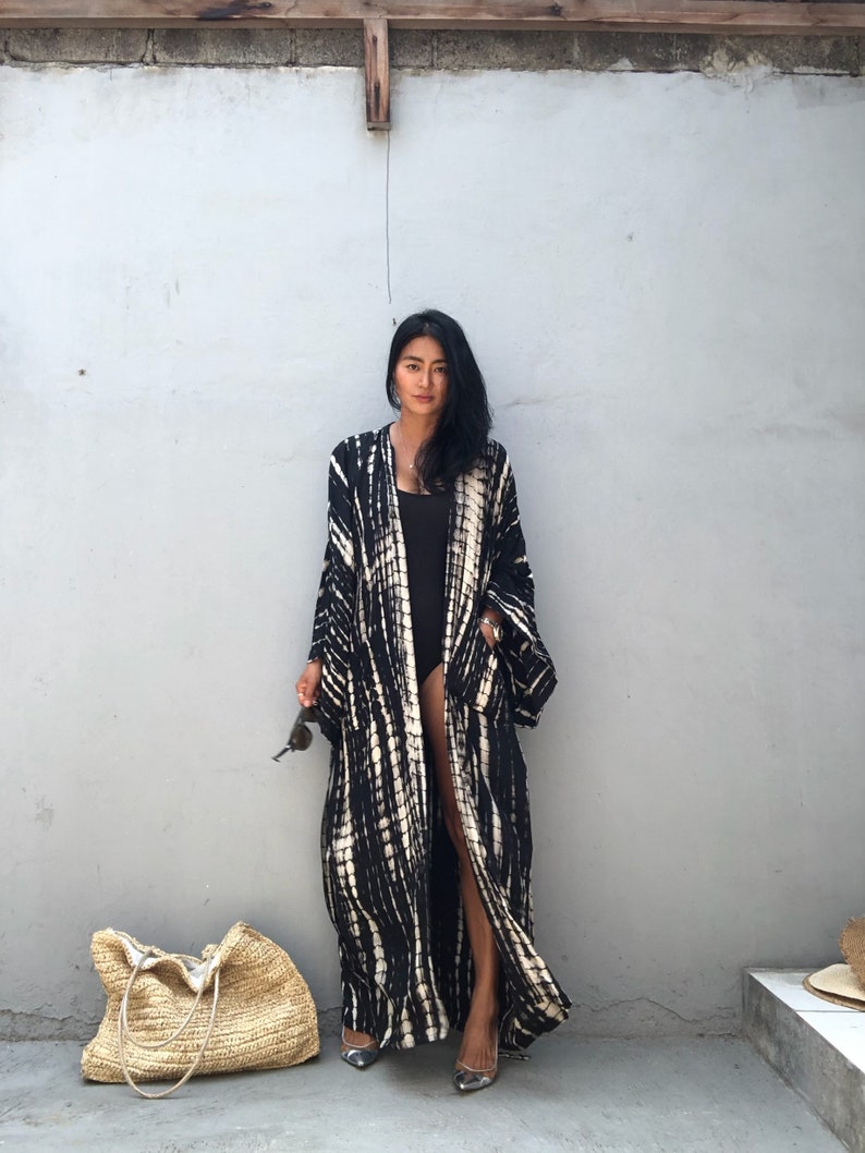 LKB19/Oversized length Long Kimono, Robe, Summer,Unisex Kimono,Tall Womens,Vacations, Holiday Look image 5