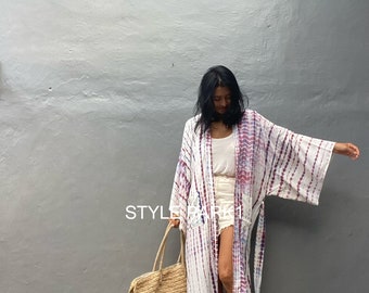 LK119/Sexy Long Kimono, Robe, Summer,Unisex Kimono,Tall Women’s,Vacations, Holiday Look