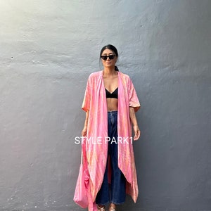 OKN99/Giacca Kimono,Vacanze,Boho,Vestibilità ampia,giacca, copricostume da spiaggia, Cardigan estivo immagine 3