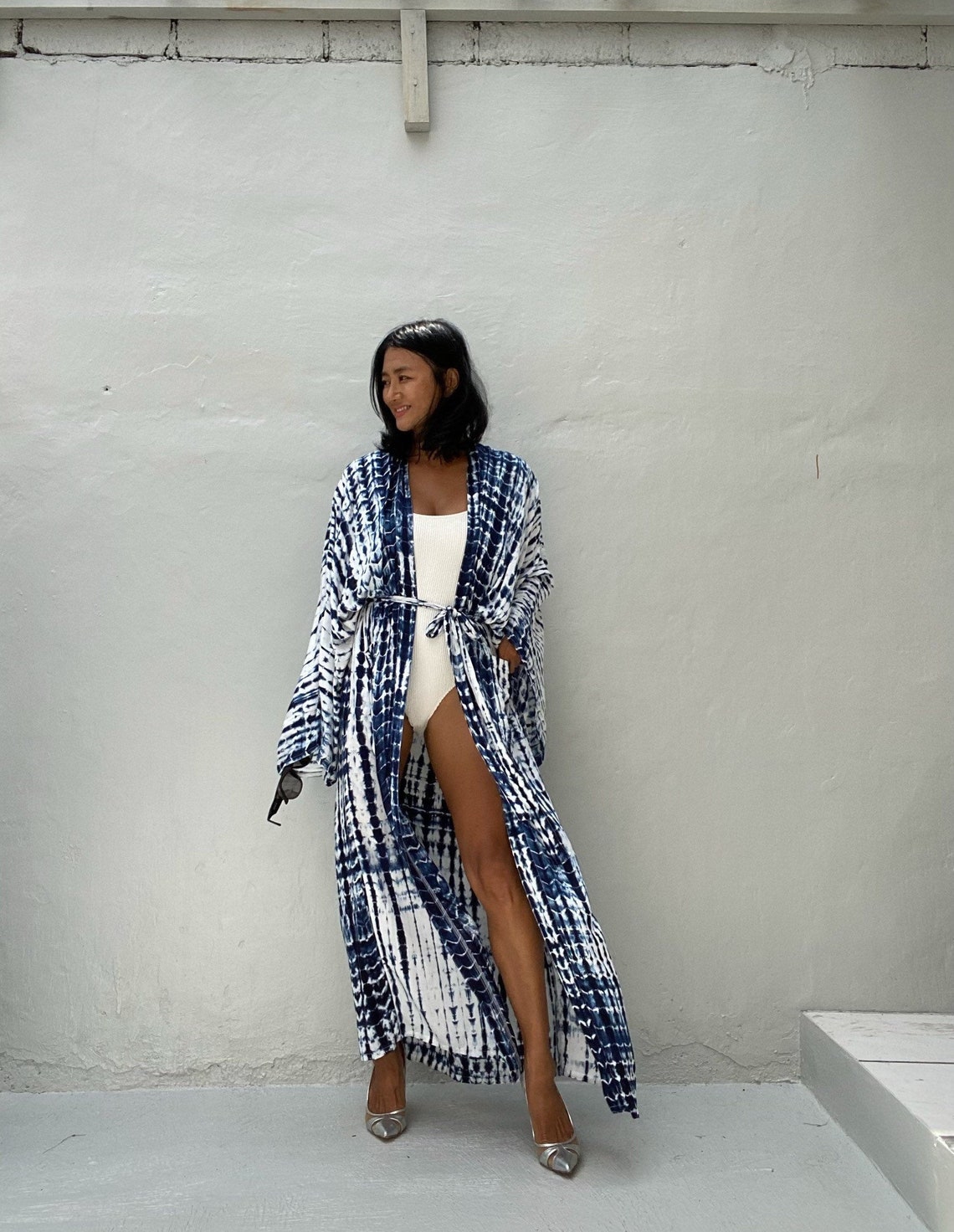 LKB23/Oversized length Long Kimono Robe SummerUnisex | Etsy