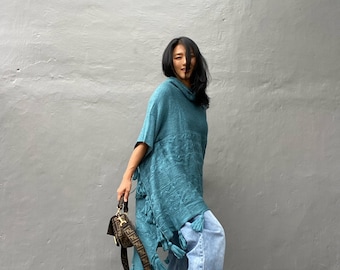 SWL34/Sweater long Tassel Cape, poncho,Shwel,trip,spring,poncho,boho,bohemian,gysp,tassel,surf girl,winter,Airplane