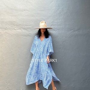 KTM80/Leopard Midi Kaftan vestido simple, elegante, Miami, lbiza, vestido de vacaciones, vestido de noche, ajuste suelto imagen 6