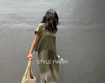 UB03/Maxi dress, Resort wear, Summer daily look, Boho dress,Simple,Home dress