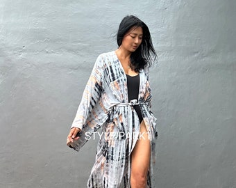 LKB137/Oversized length Long Kimono, Robe, Summer,Unisex Kimono,Tall Women’s,Vacations, Holiday Look