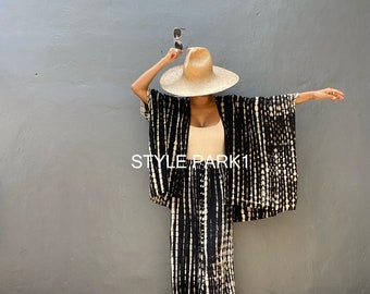 UM01/Two piece kimono set,Resort wear,Loose Fitting,Summer Outfits ,Unisex,Loungewear sets