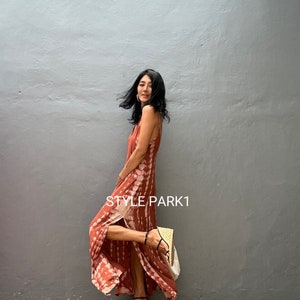 LY05/Maxi dress, Resort wear, Summer daily look, Boho dress,Simple,Home dress,Lyma dress image 9