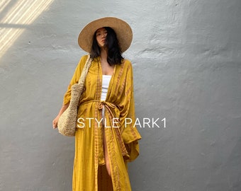 LKSB13/For tall women,Oversized Long Kimono, Robe, Summer,Unisex Kimono,Tall Women’s,Vacations, Stay home