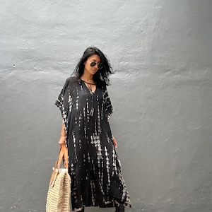 LN11/Kaftan dress, Resort wear, Summer daily look, Boho dress, Tassel, Simple,Luna dress