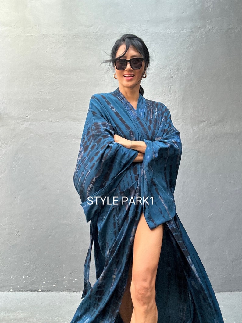 LKB158/Oversized length Long Kimono, Robe, Summer,Unisex Kimono,Tall Womens,Vacations, Holiday Look zdjęcie 5