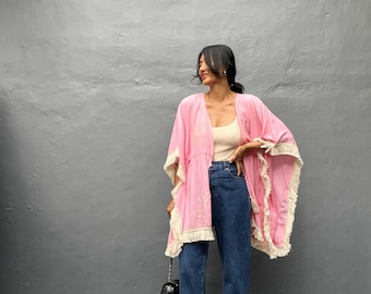 TTSE13/Embroidery Tassel  kimono,Robe,Beach ,Bikini Cover Up,Bohemian Kimono