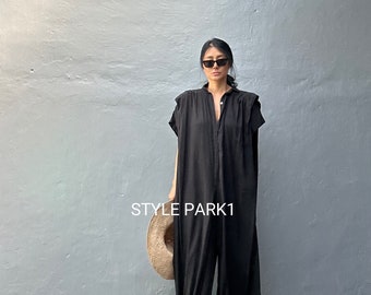 PSMK01/Plus size  Jumpsuit, XL to 3XL , Summer jumpsuit, Luxury style , Boutique, Elegant, Bali vacation, Summer night dress