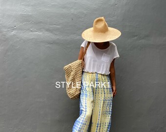 YL27/Yoga,Long Trendy ,Boho Pants,Wide Leg,Beach Pants, Whole body,Airplane,Aladdin Gypsy