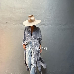 KS174/Kimono, Look vacances, Peignoir ample, Robe de plage, Robe de bain, Robe de maison
