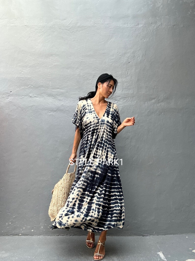 LV11/Maxi dress, Resort wear, Summer daily look, Boho dress,Simple,Home dress zdjęcie 2