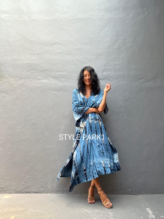 loose fitting holiday dresses IROINNID Summer 3/4 Sleeve Linen Dress, Womens V Neck Designer Casual Dress, Loose Fit Breathable Midi Dress, Casual Everyday Holiday Dress
