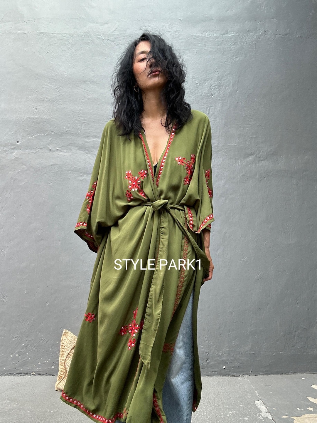 New Black Lace coverup / kimono maxi... One size. vacay swim