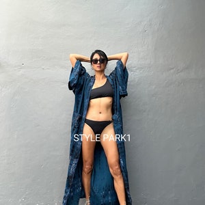 LKB158/Oversized length Long Kimono, Robe, Summer,Unisex Kimono,Tall Womens,Vacations, Holiday Look zdjęcie 8
