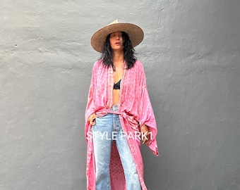 LKS35/Oversized  Kimono, Robe, Summer,Unisex Kimono,Tall Women’s,Vacations, Holiday Look