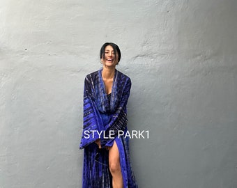 LKB154/Oversized length Long Kimono, Robe, Summer,Unisex Kimono,Tall Women’s,Vacations, Holiday Look