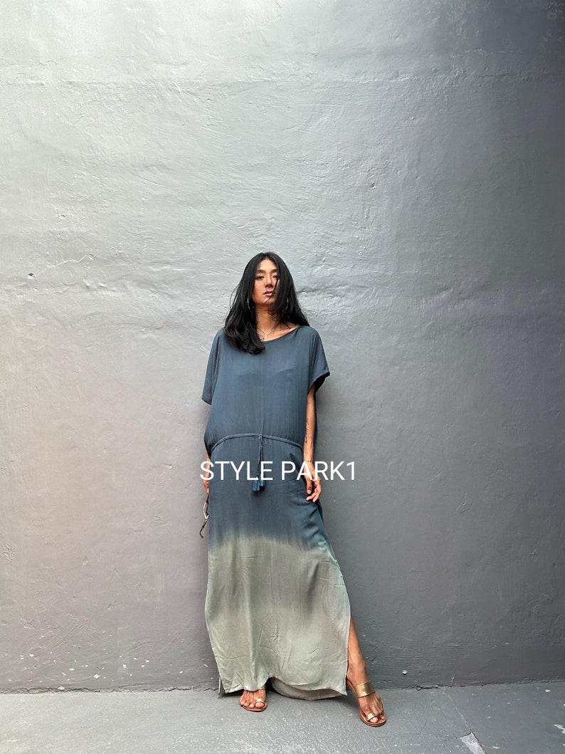 UB19/Maxi dress, Resort wear, Summer daily look, Boho dress,Simple,Home dress zdjęcie 10