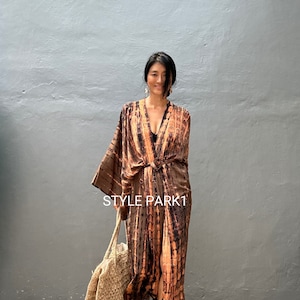 LK159/ Long Kimono, Robe, Summer,Unisex Kimono,Tall Womens,Gife for friends image 1