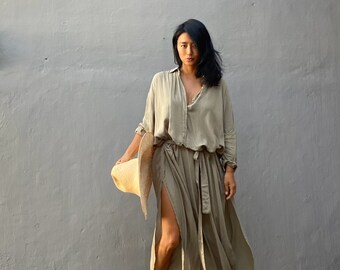 long skirt with jacket