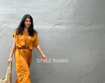 SMK03//Combinaison, Robe élégante, Combinaison d'été, Style luxueux, Boutique, Élégant, Vacances à Bali, Robe de nuit d'été