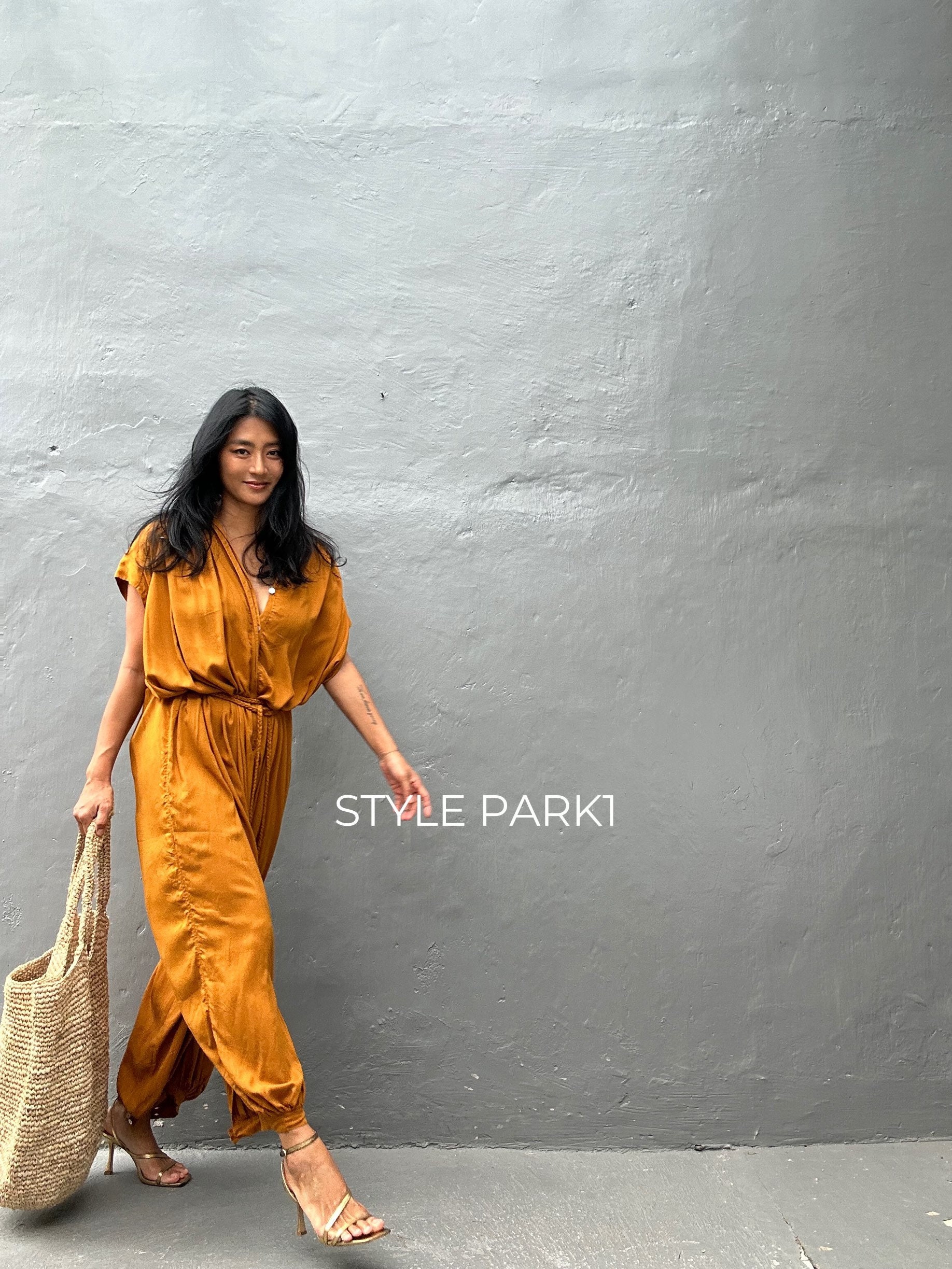 Yellow Silk Jumpsuit