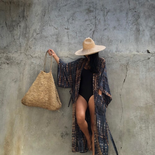 LK9/kimono long, peignoir, été,kimono unisexe,femme de grande taille,vacances, look vacances