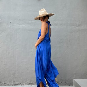 JP08/Jumpsuit,Maxi Jumpsuit,Bohemian Jumpsuit,Summer Jumpsuit,Plus size Jumpsuit,yoga image 1