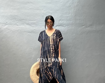 MXP142/Stylish Boho Maxi dress, beach, cover-up, holiday, loose Fit, Summer dress, Daily, resort wear, free size, Loose fit