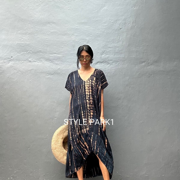 MXP142/Stylish Boho Maxi dress, beach, cover-up, holiday, loose Fit, Summer dress, Daily, resort wear, free size, Loose fit