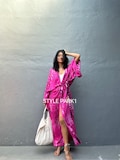 VLKB24/Light Weight Oversized length Long Kimono, Robe, Summer,Unisex Kimono,Tall Women’s,Vacations, Holiday Look product logo