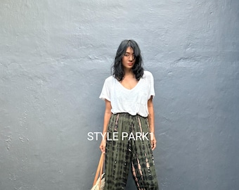 PY68/Yoga,Long Trendy ,Boho Pants,Wide Leg,Beach Pants, Whole body,Airplane