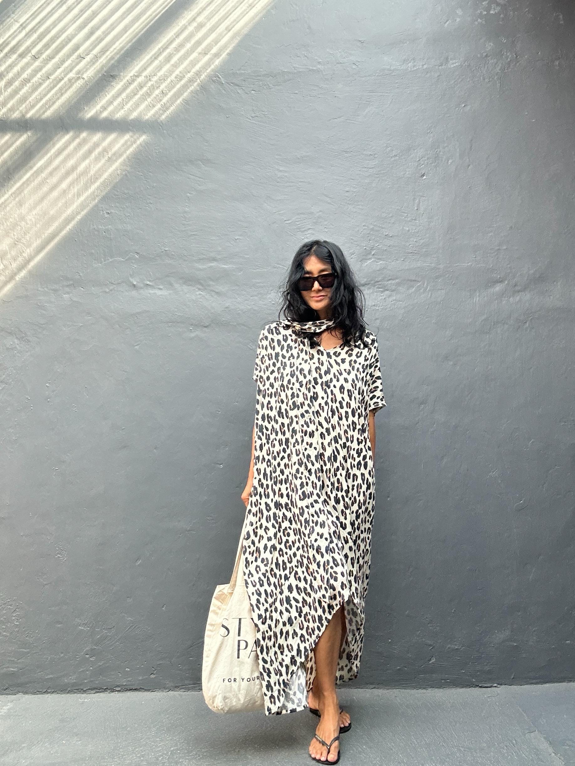 Leopard Print Maxi Dress - Etsy Leopard Print Maxi Dress - Etsy