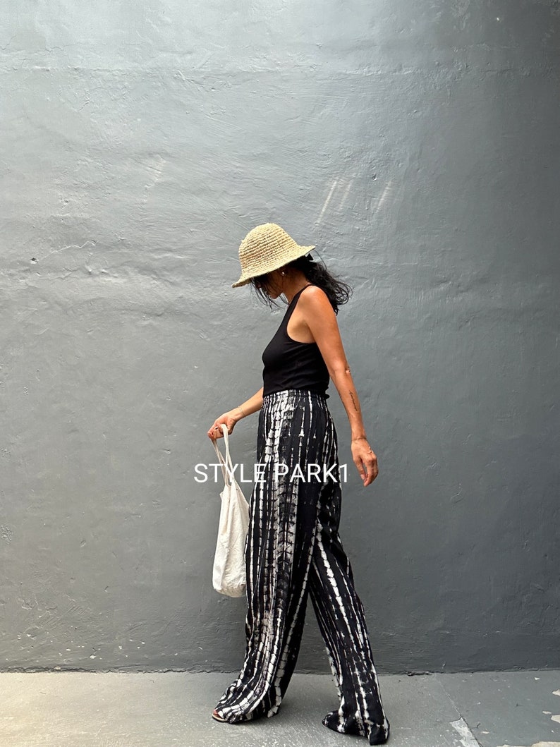 Y04/Yoga,Long Trendy ,Boho Pants,Wide Leg,Beach Pants, Whole body,Airplane zdjęcie 5