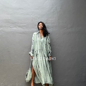 JIML30/Long Shirt dress,Maxi dress,,Loose top, Summer women dress,Stylish