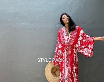 VLKB124/Light Weight Oversized length Long Kimono, Robe, Summer,Unisex Kimono,Tall Women’s,Vacations, Holiday Look