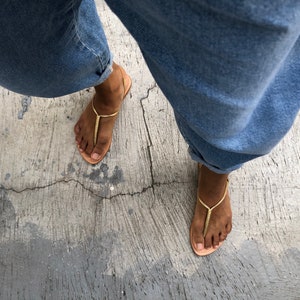 SD01/Gold sandal , Simple style,leather sandals women,