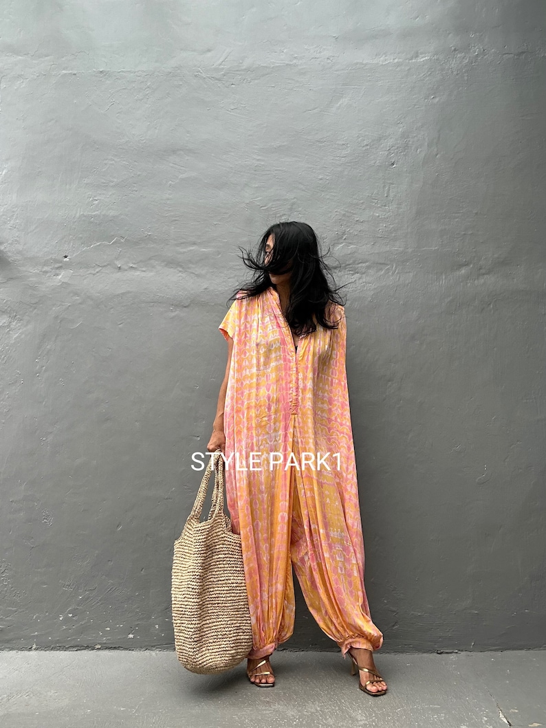 SMK141/Jumpsuit, Stylish dress, Summer jumpsuit, Luxury style , Boutique, Elegant, Bali vacation, Summer night dress image 3