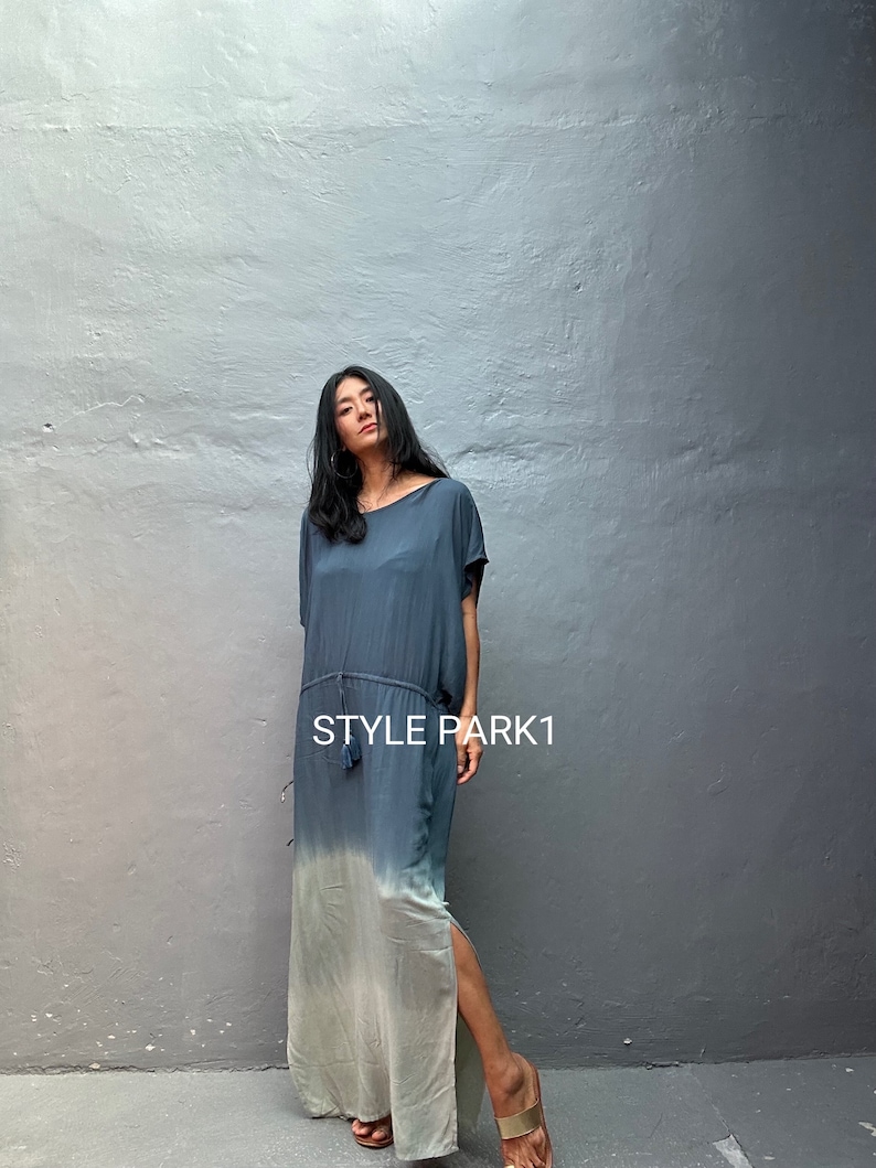 UB19/Maxi dress, Resort wear, Summer daily look, Boho dress,Simple,Home dress zdjęcie 7