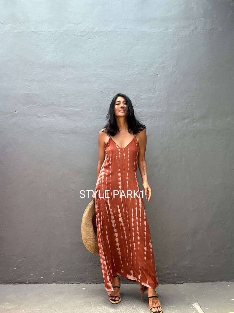 LY05/Maxi dress, Resort wear, Summer daily look, Boho dress,Simple,Home dress,Lyma dress image 3