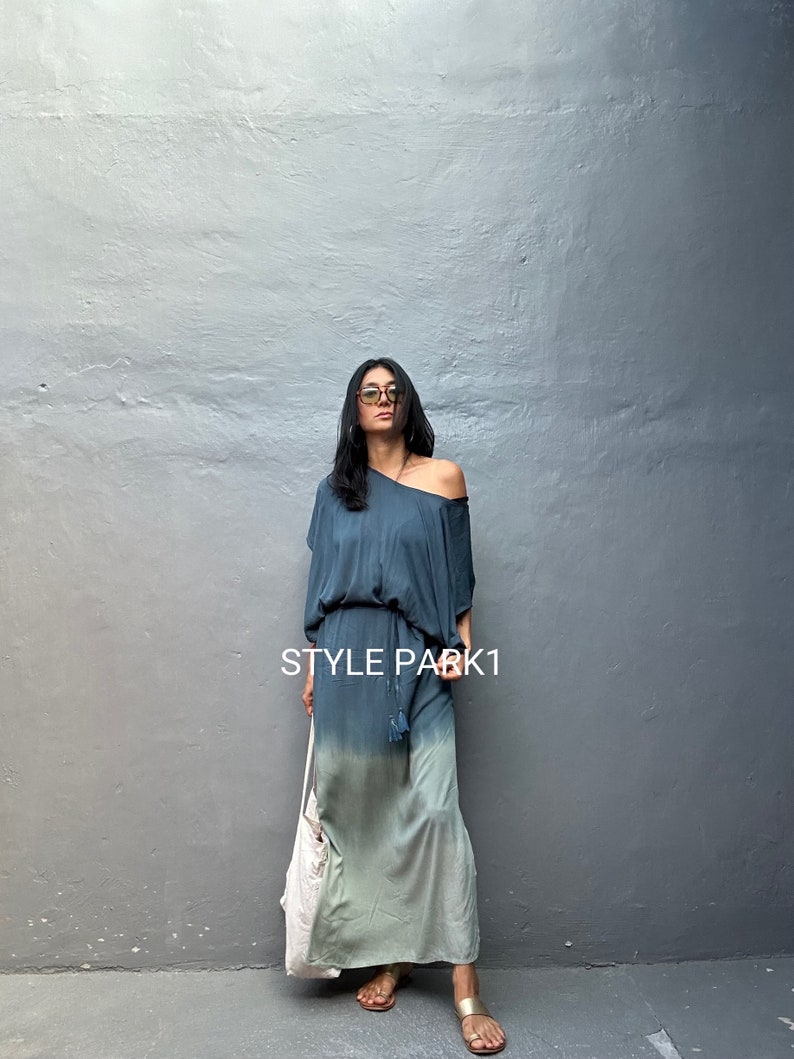 UB19/Maxi dress, Resort wear, Summer daily look, Boho dress,Simple,Home dress zdjęcie 9