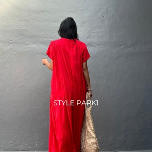 SMP02/Red Jumpsuit, Stylish dress, Summer jumpsuit, Luxury style , Boutique, Elegant, Bali vacation, Summer night dress image 7