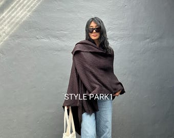 WN02/セーターケープ、ポンチョ、どこでも、旅行、春、ポンチョボヘミアン、ボヘミアン、ジプシー、サーフガール