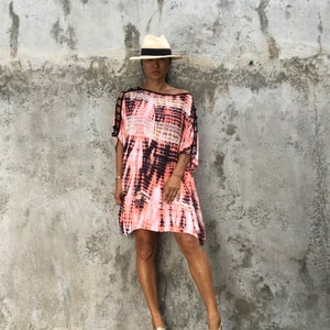 Hand Dyed Tunic beach dress,sexy,Beach Wear,Summer Tunic,Beach Cover Ups,Mothers Gift ,Ibiza ,Miami,Holiday,Boho dress,