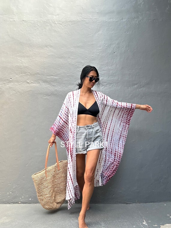 kimono dress beach cover up Long Floral Kimono Swimsuit Cover Up by MomyMall