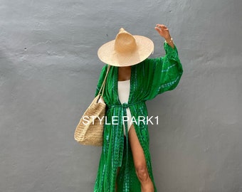 LKSB21/For tall women,Oversized Long Kimono, Robe, Summer,Unisex Kimono,Tall Women’s,Vacations, Holiday Look