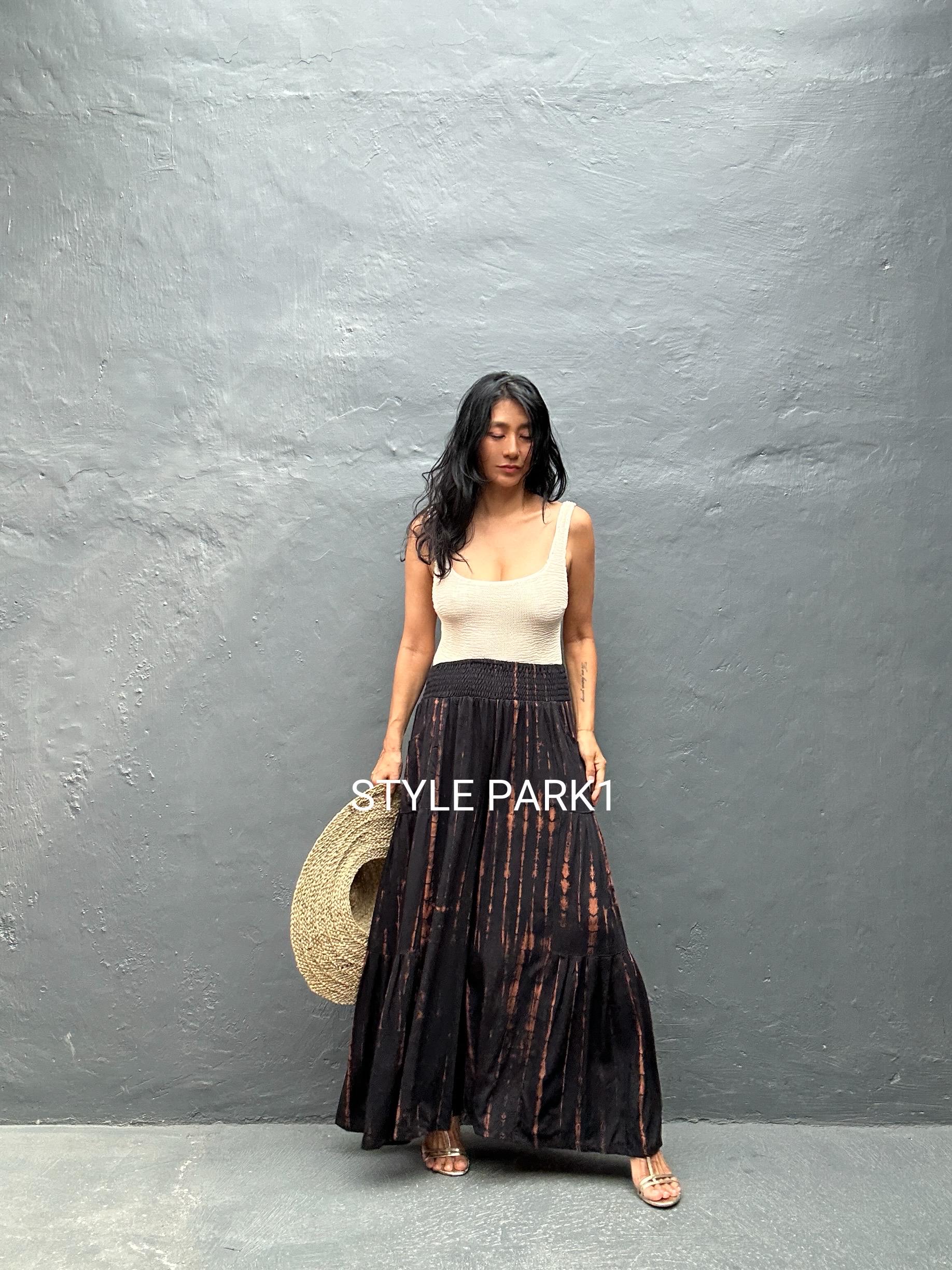 boho dress thailand Tie Dye Dress Kiana Dark Grey Thaluta