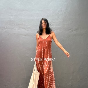 LY05/Maxi dress, Resort wear, Summer daily look, Boho dress,Simple,Home dress,Lyma dress image 6